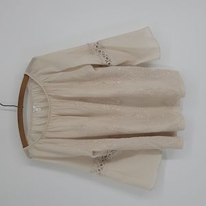 Kaktus Embroidered Sequin Top Large Beige Bell